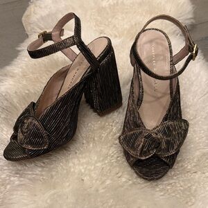 Loeffler Randall dark Metallic Strappy Heels